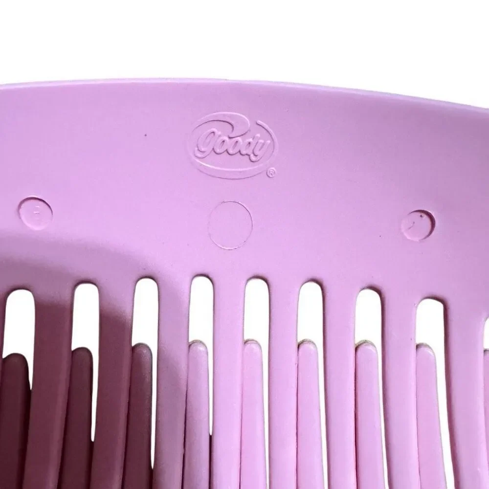 Goody TZER Banana Comb Interlocking Hair Combs Pink Set of 2 Vintage 80s 90s